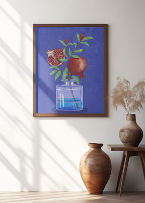 pomegranate in Vase Poster