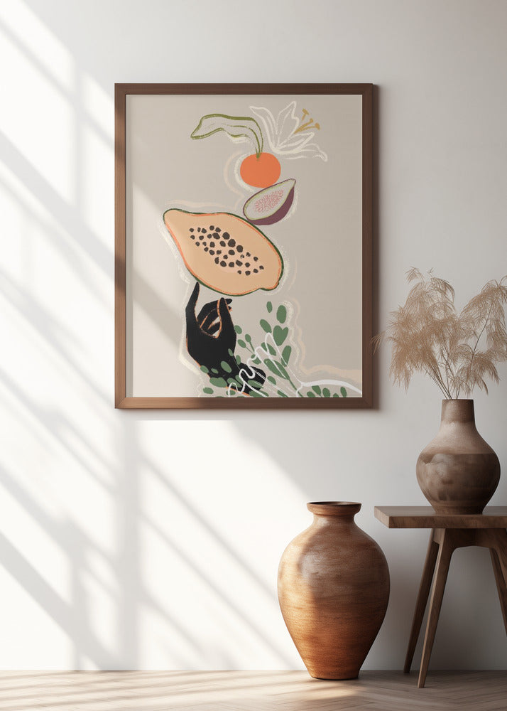 Balancing Fruits Poster