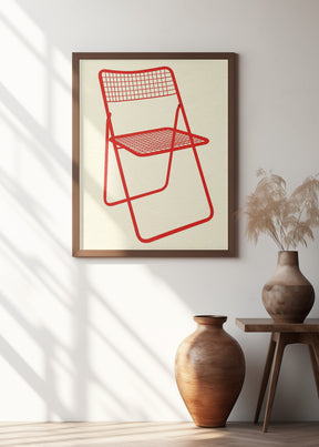 Ted Net Chair Red Poster