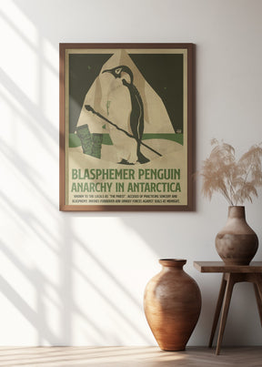 Penquin funny print Poster