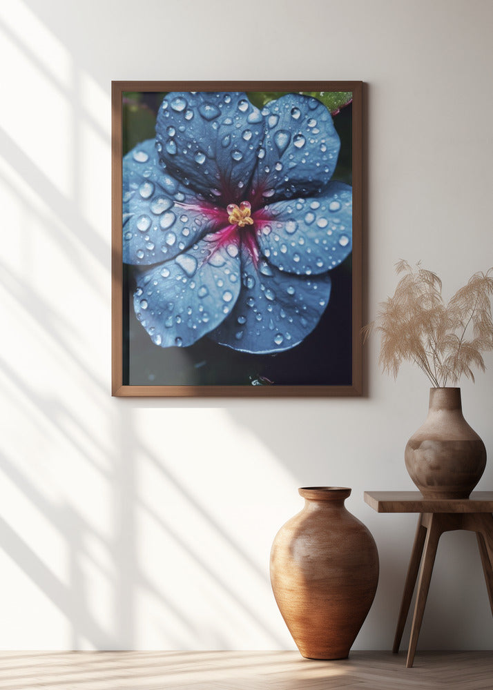 Blue Lagoon Flower Poster