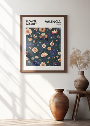 Flower Market- Valencia Poster