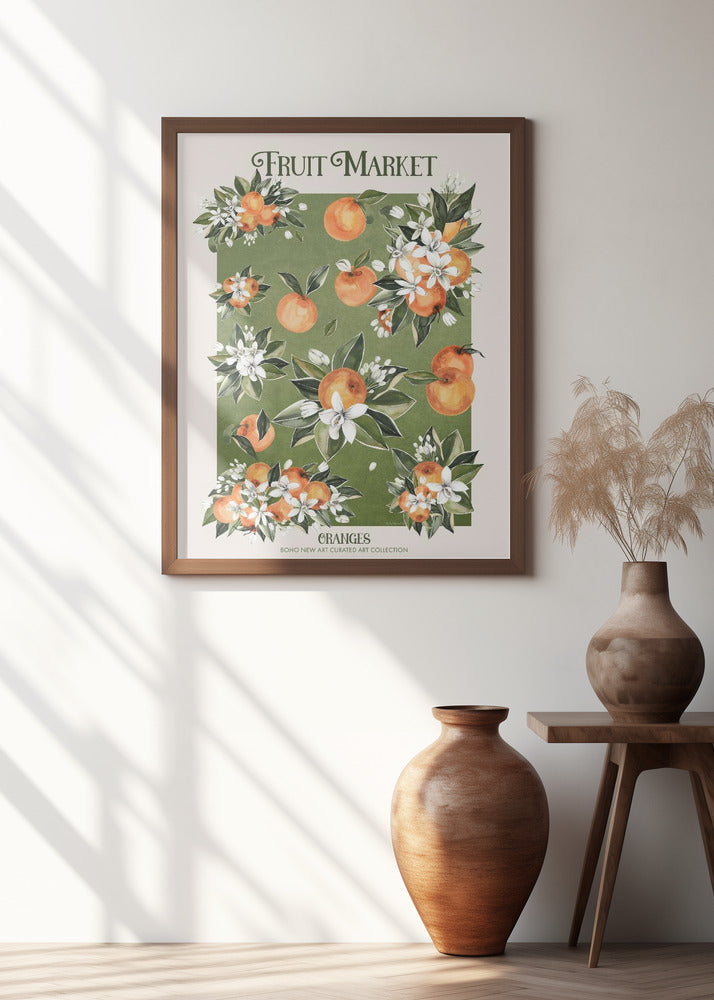 Fruit Market - Oranges Poster