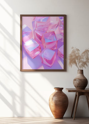 Pink Ice Cubes Poster