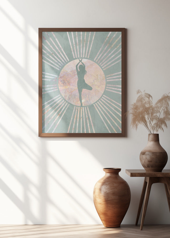 Yoga Boho Sun Green 1 Poster