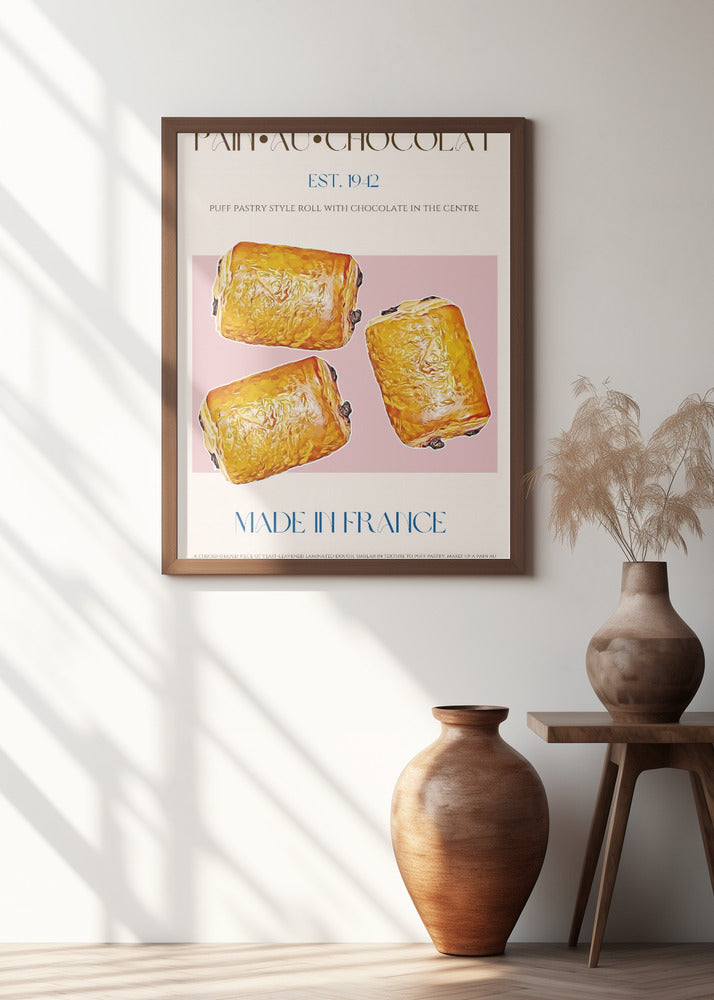 Pain Au Chocolat Print Poster