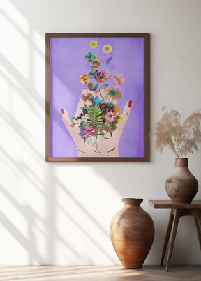 Frida`s Hand`S (Purple) Poster