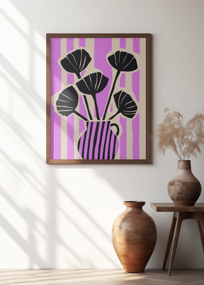 Stripes Still Life Purple Poster