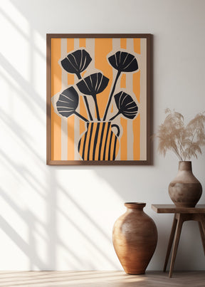 Striped Still Life Yellow Poster