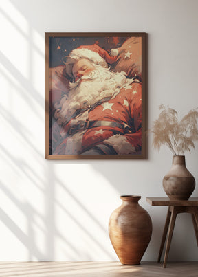 Sleeping Santa Poster