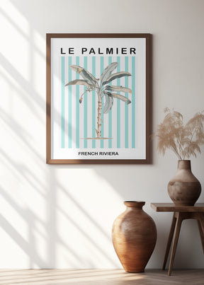 Striped Palm Tree Poster