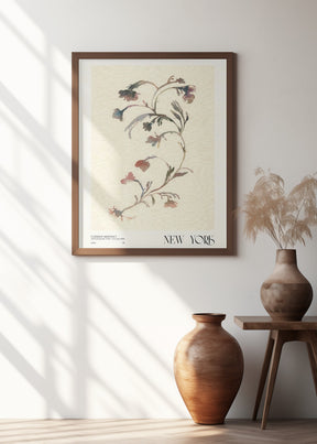 Watercolor print collection. Flower market - New York Poster