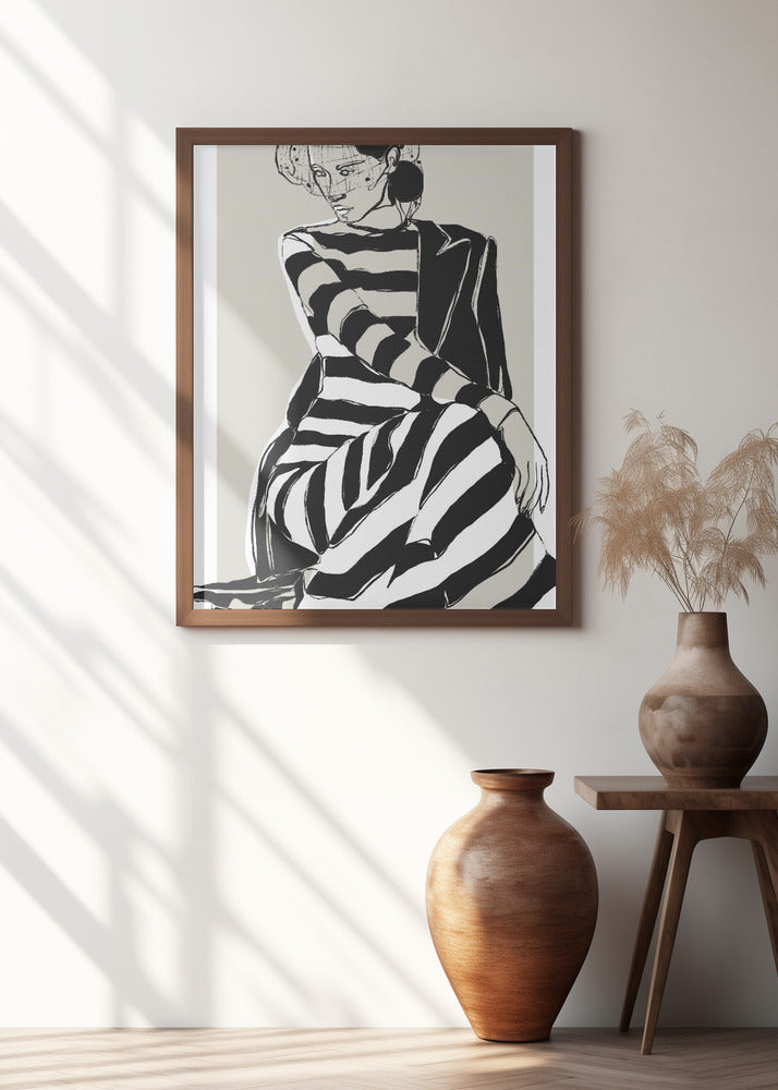 Striped Dress Poster