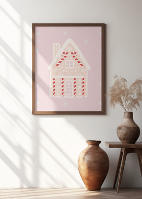 Pink Gingerbread House Poster