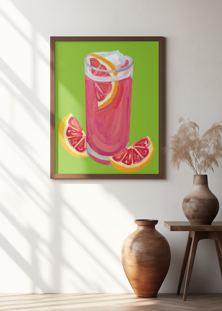 Grapefruit Paloma Pistachio Poster