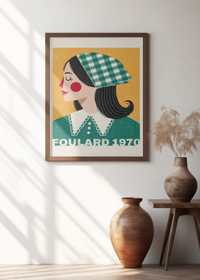 Foulard French Fashion Portrait Poster