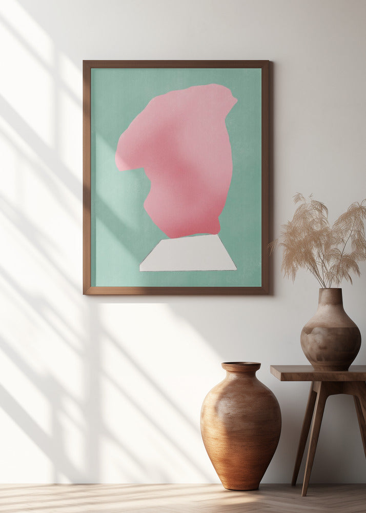 Stone Sculpture In Pink Poster