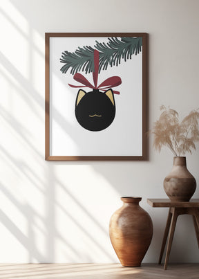 Meowrry bauble (black white) Poster