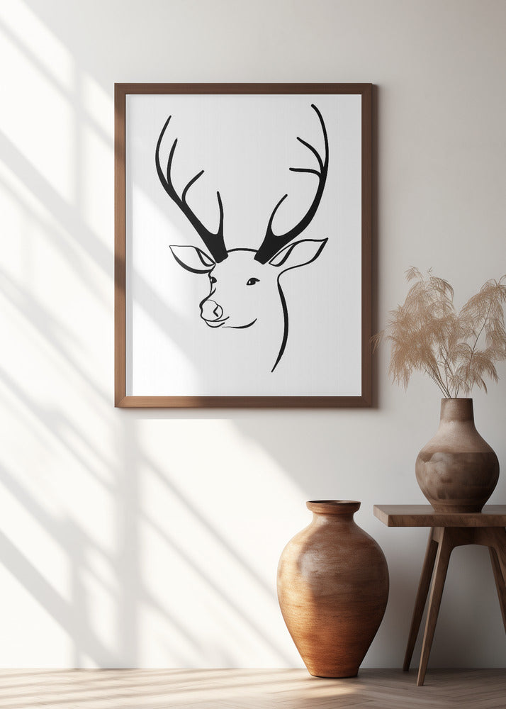 Reindeer head Poster