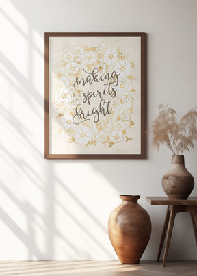 Making spirits bright - vintage vanilla Poster