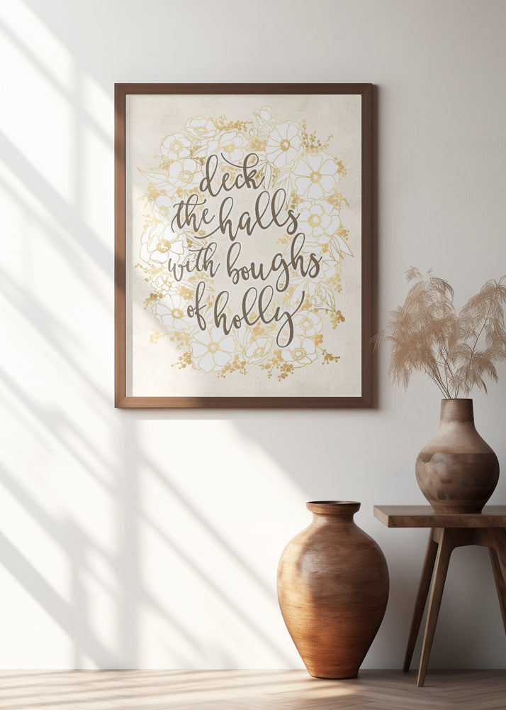 Deck the halls - vintage vanilla Poster