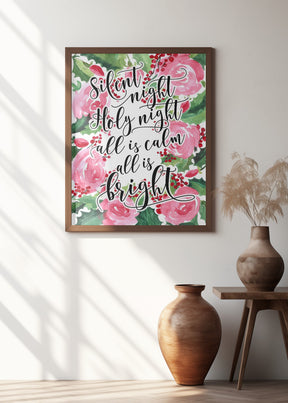 Floral silent night Poster