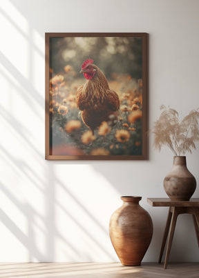 Chicken Portrait Poster