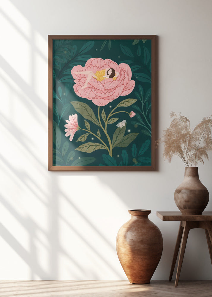 Peony Girl Poster