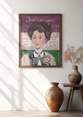 Portrait of a woman, Emmeline Pankhurst Poster