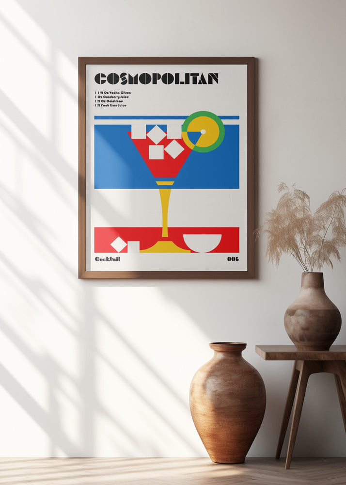 Cosmopolitan Bauhaus Cocktail Poster