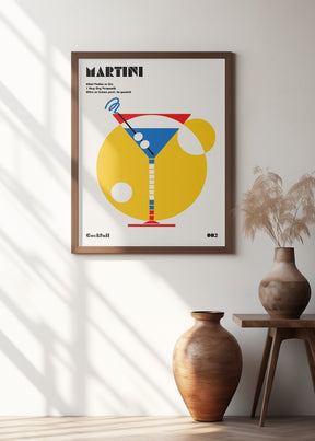 Martini Bauhaus Cocktail Poster