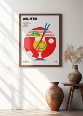 Mojito Bauhaus Cocktail Poster