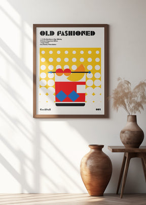 Old Fashioned Bauhaus Cocktail Poster