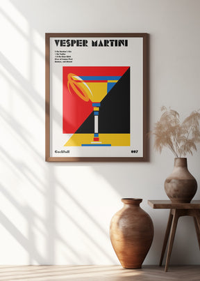 Vesper Martini Bauhaus Cocktail Poster