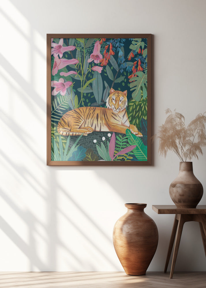 Tiger in the jungle Poster