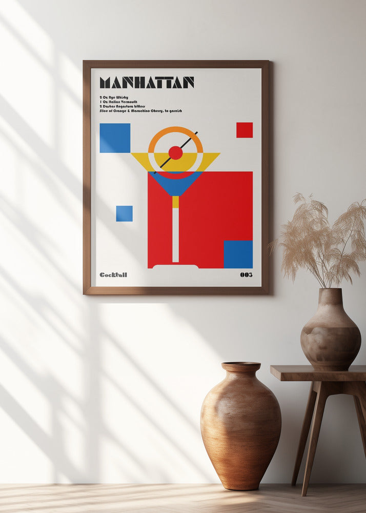 Manhattan Bauhaus Cocktail Poster