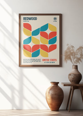 Redwood National Park Travel Poster Poster