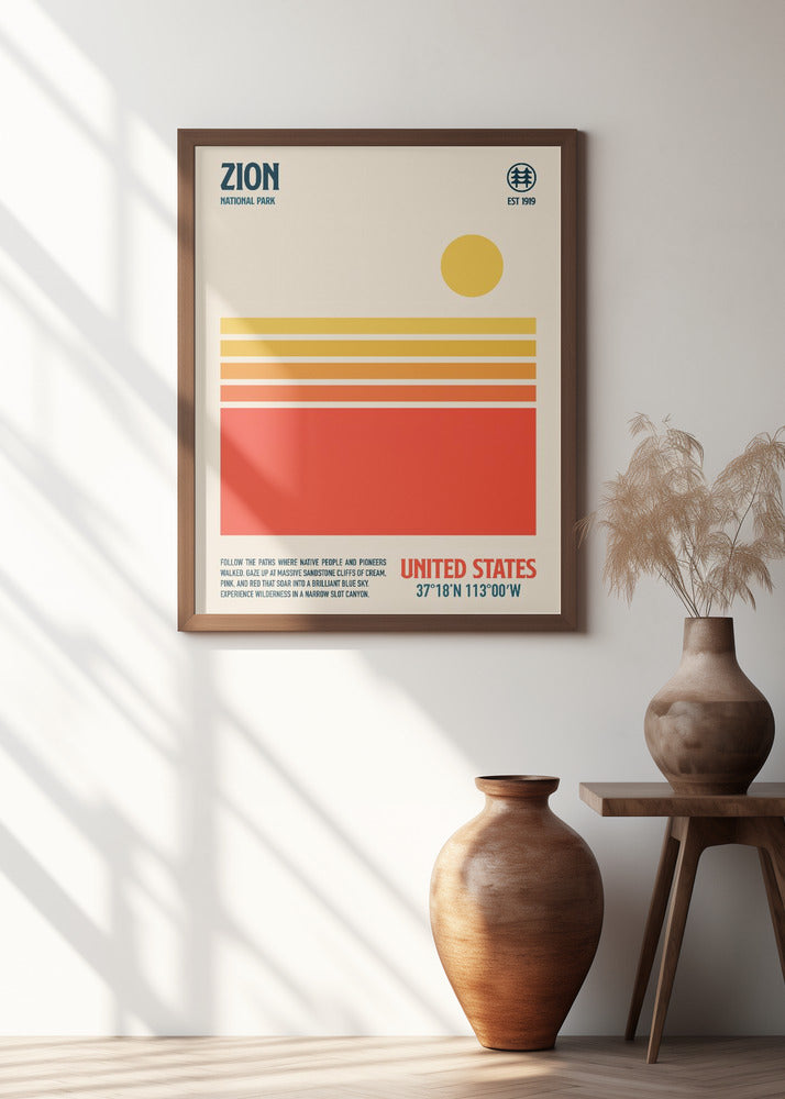 Zion National Park Travel Poster Poster