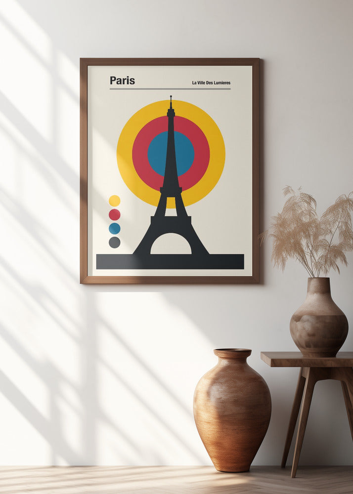 Paris Eiffel Tower Retro travel Print Poster