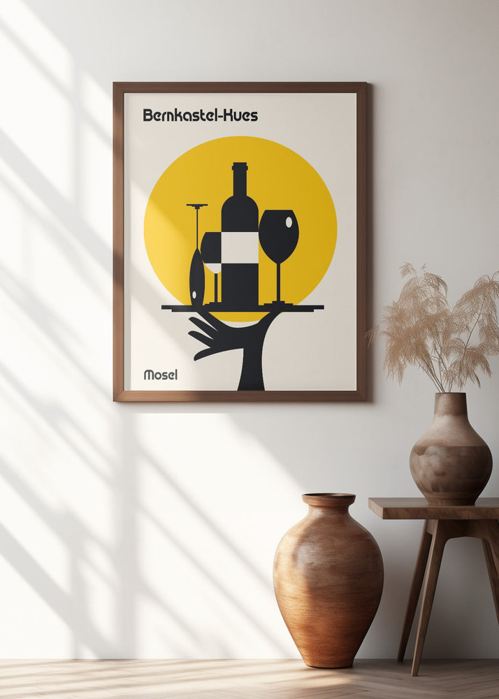 Mosel Wine Minimalist Print Poster
