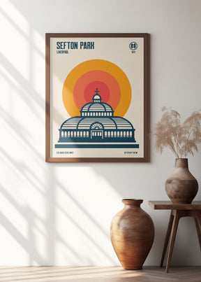 Sefton Park Palm House Travel Print Poster