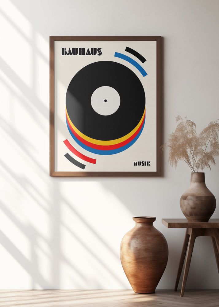 Bauhaus Musik Retro Illustration Poster