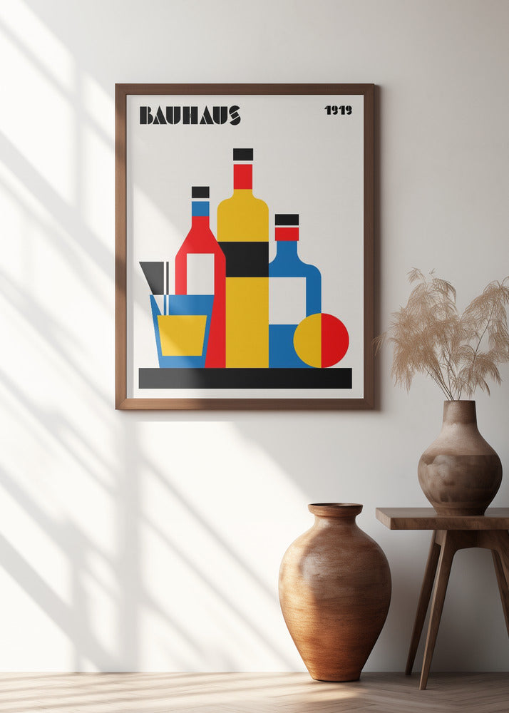 Bauhaus Wine Print Poster