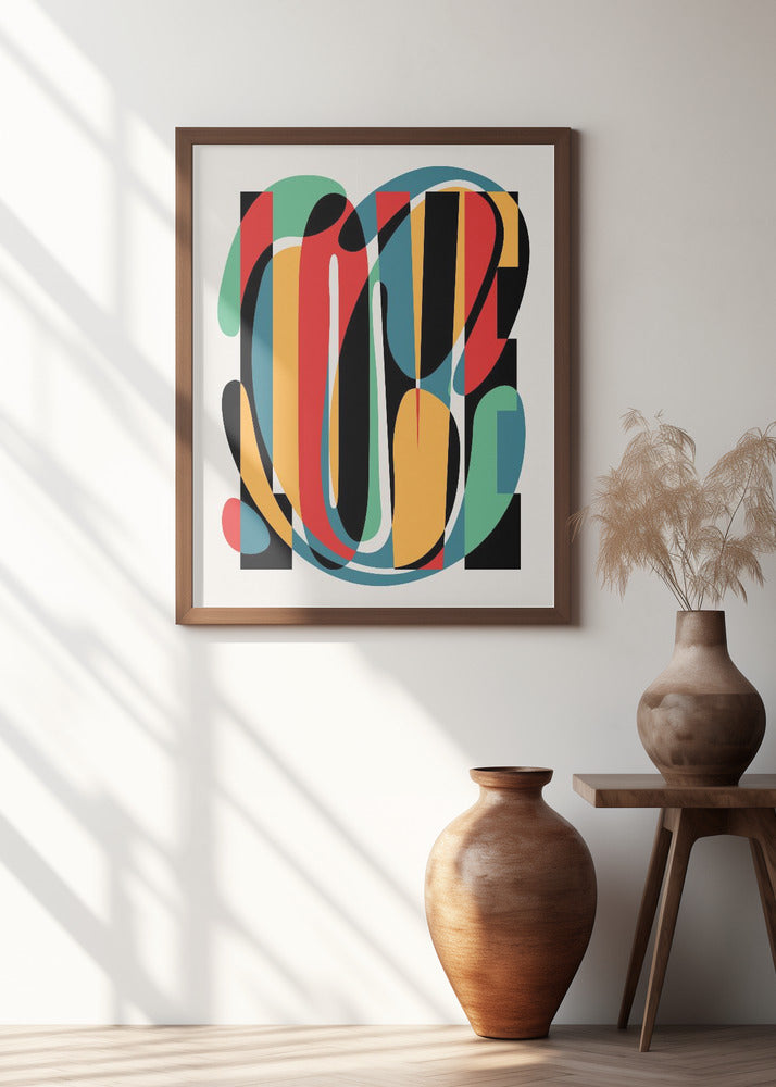 Love Abstract Design Poster