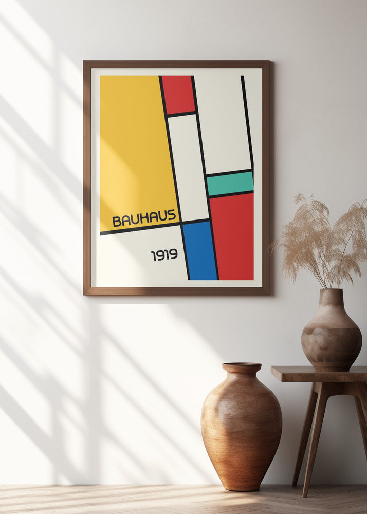 Bauhaus Geometric Design Retro Poster