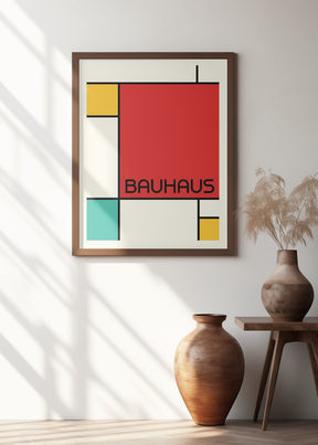 Bauhaus Geometric Design Retro Poster