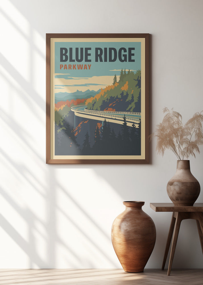 Blue Ridge Parkway Travel Print Poster