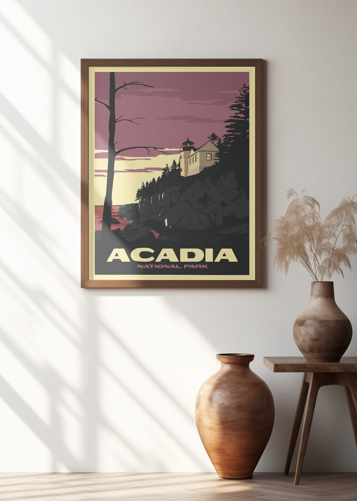 Acadia National Park Travel Print Poster