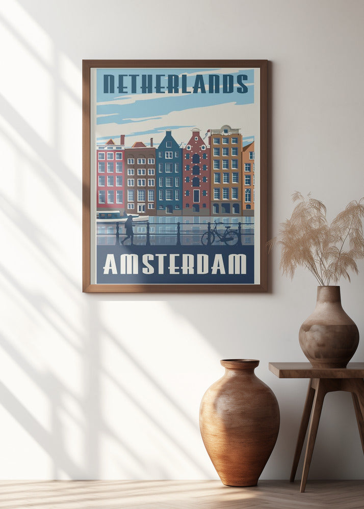 Amsterdam Travel Print Poster