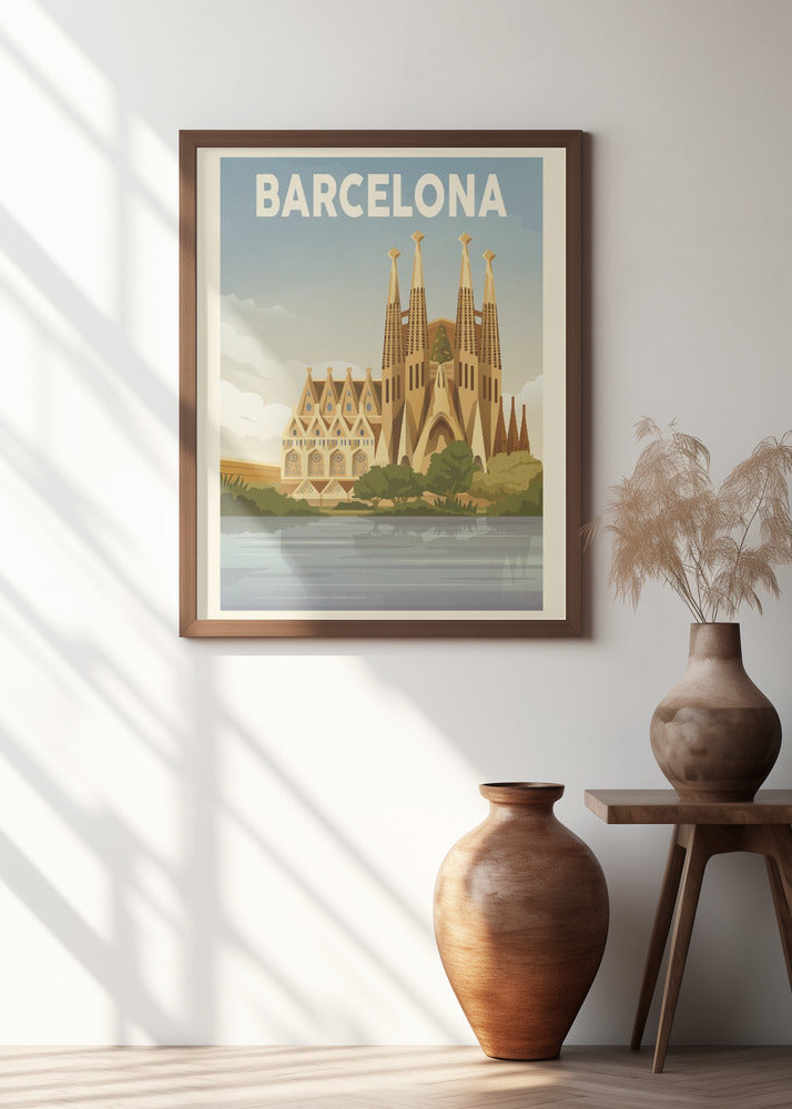 Barcelona Travel Print Poster